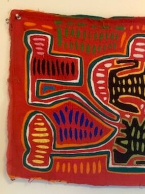 Mola - indigenous hand sown fabric art panel
